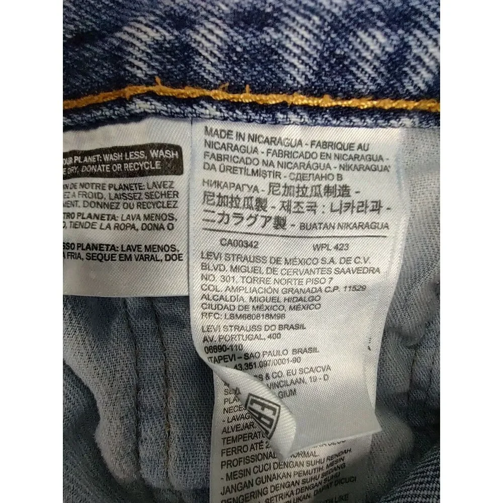 Levi's 550 Jeans Size 38x30 (act 36x28) Relaxed‎ Fit Blue Denim Wide Leg Y2K